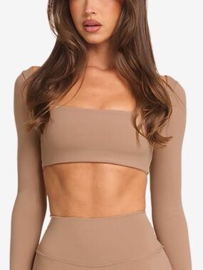 CSB Freedom Scoop Long Sleeve Crop Toffee